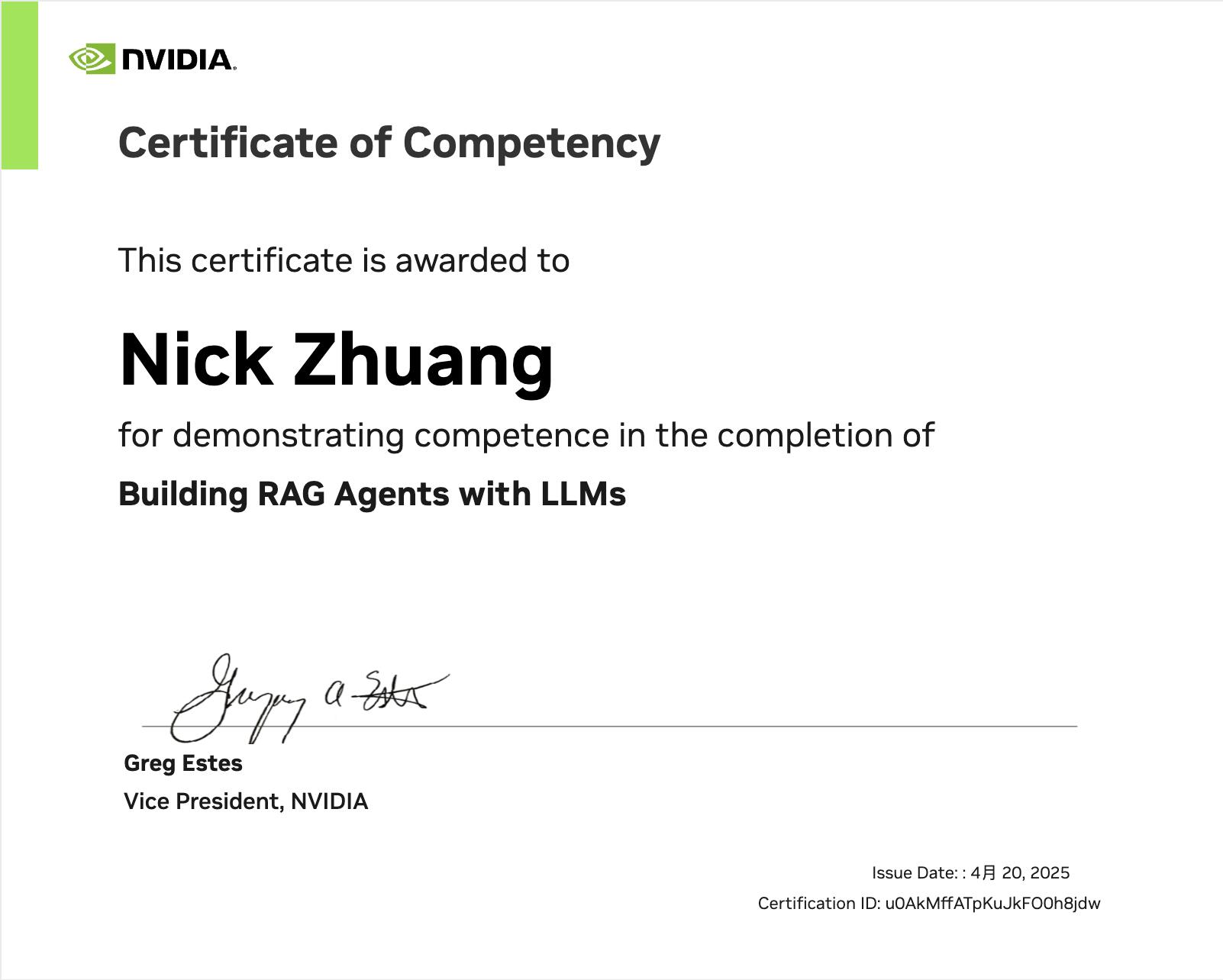 Building RAG Agents with LLMs